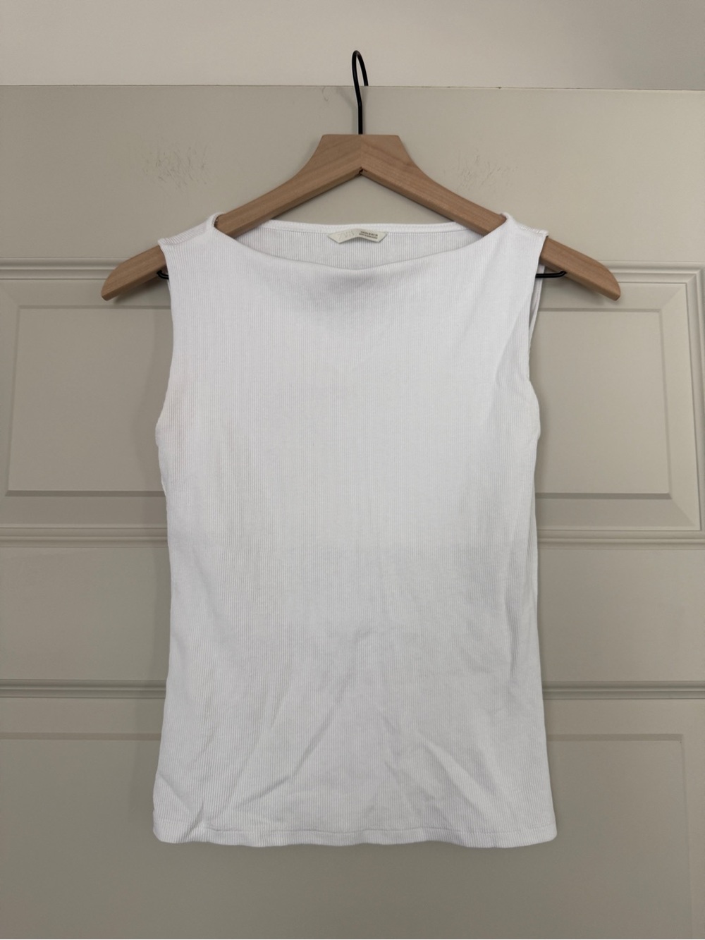 Zara Boatneck Ribbed Top